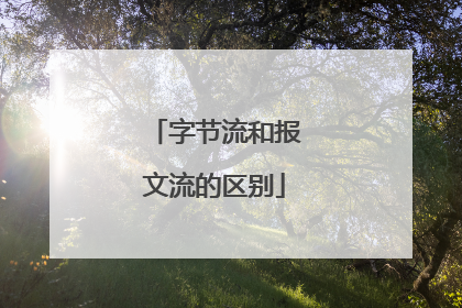 字节流和报文流的区别