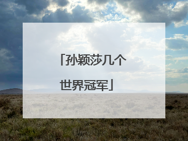 孙颖莎几个世界冠军