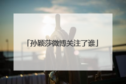 孙颖莎微博关注了谁