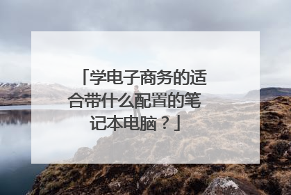 学电子商务的适合带什么配置的笔记本电脑？