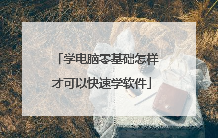 学电脑零基础怎样才可以快速学软件