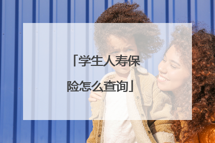 学生人寿保险怎么查询