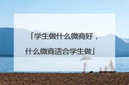 学生做什么微商好,什么微商适合学生做