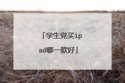 学生党买ipad哪一款好
