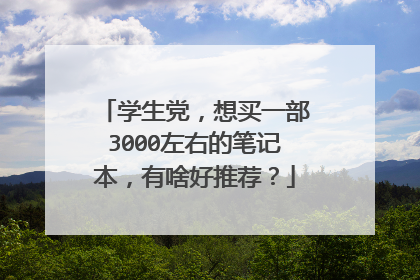 学生党,想买一部3000左右的笔记本,有啥好推荐?