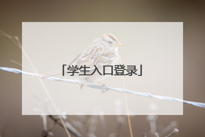 学生入口登录