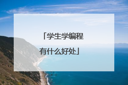 学生学编程有什么好处