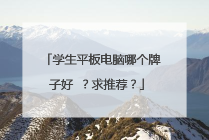 学生平板电脑哪个牌子好 ？求推荐？