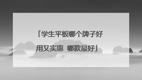 学生平板哪个牌子好用又实惠 哪款最好