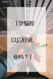 学编程以后好就业吗?