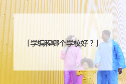 学编程哪个学校好？