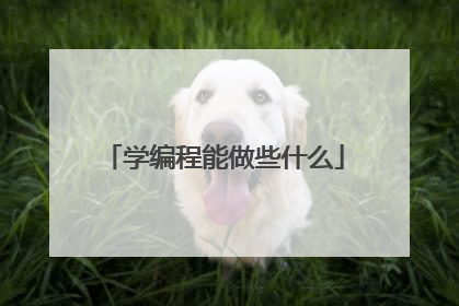 学编程能做些什么