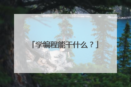 学编程能干什么?