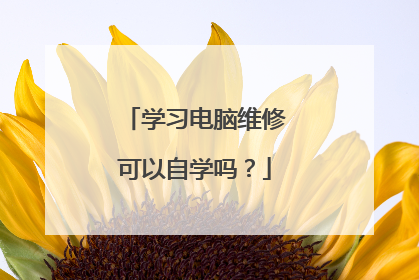 学习电脑维修可以自学吗？