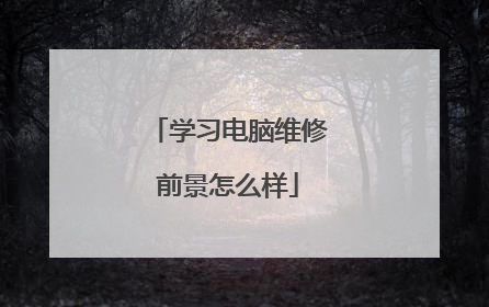 学习电脑维修前景怎么样