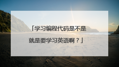 学习编程代码是不是就是要学习英语啊？