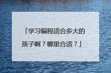 学习编程适合多大的孩子啊？哪里合适？