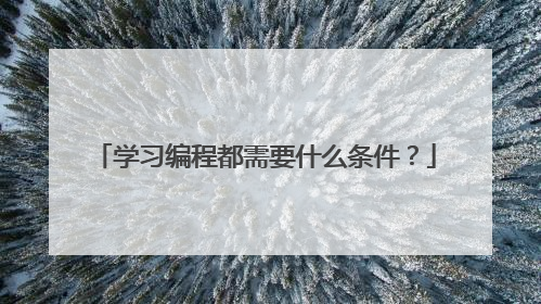 学习编程都需要什么条件?