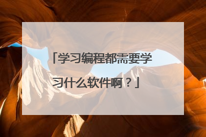学习编程都需要学习什么软件啊?