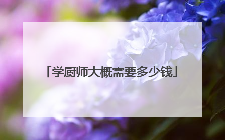 学厨师大概需要多少钱