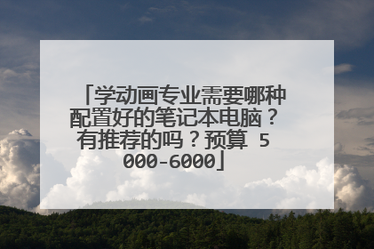 学动画专业需要哪种配置好的笔记本电脑?有推荐的吗?预算 5000-6000