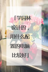 学园林设计的,用什么配置的电脑比较好