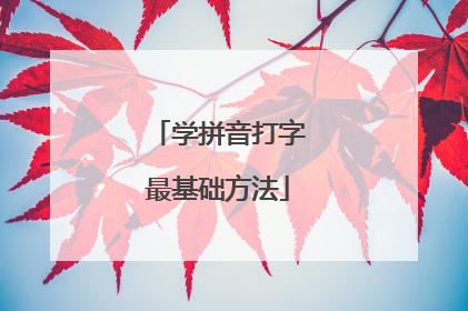 学拼音打字最基础方法