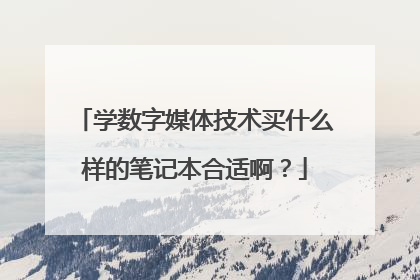 学数字媒体技术买什么样的笔记本合适啊？