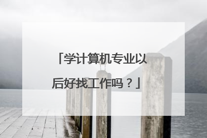 学计算机专业以后好找工作吗?