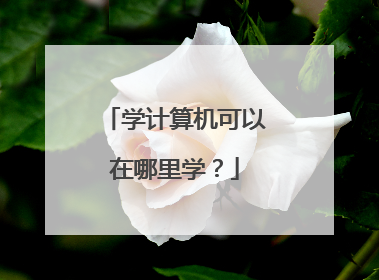 学计算机可以在哪里学？