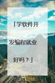 学软件开发编程就业好吗?