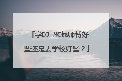 学DJ MC找师傅好些还是去学校好些？
