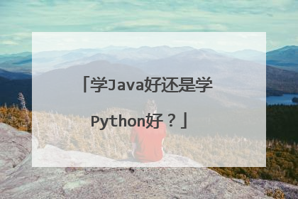 学Java好还是学Python好？