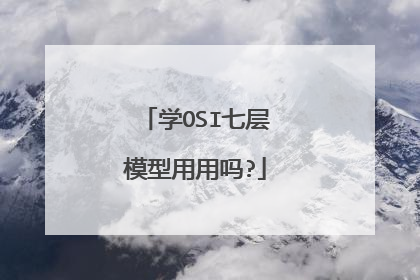 学OSI七层模型用用吗?
