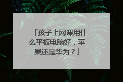 孩子上网课用什么平板电脑好，苹果还是华为？