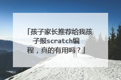 孩子家长推荐给我孩子报scratch编程,真的有用吗?