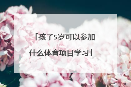 孩子5岁可以参加什么体育项目学习