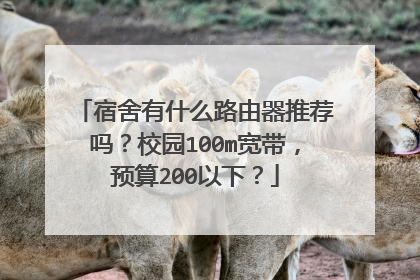 宿舍有什么路由器推荐吗？校园100m宽带，预算200以下？