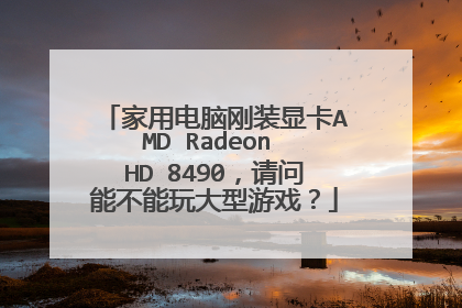 家用电脑刚装显卡AMD Radeon HD 8490,请问能不能玩大型游戏?