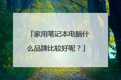 家用笔记本电脑什么品牌比较好呢?