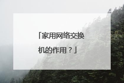 家用网络交换机的作用？