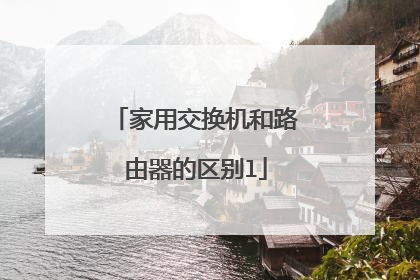 家用交换机和路由器的区别l