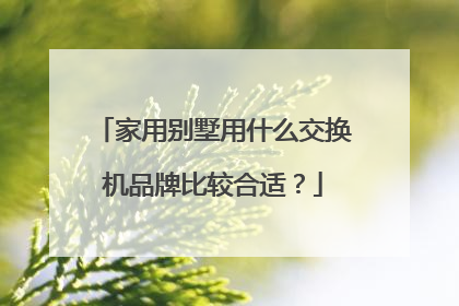 家用别墅用什么交换机品牌比较合适?
