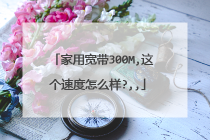 家用宽带300M,这个速度怎么样?,,