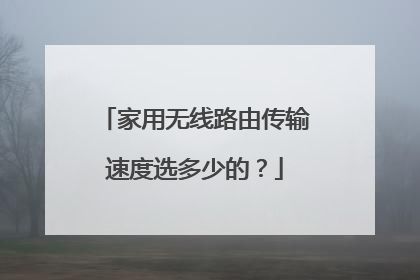 家用无线路由传输速度选多少的？