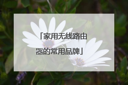 家用无线路由器的常用品牌