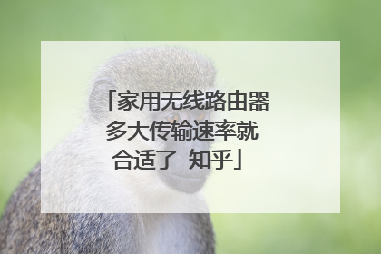 家用无线路由器 多大传输速率就合适了 知乎