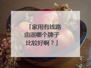 家用有线路由器哪个牌子比较好啊？