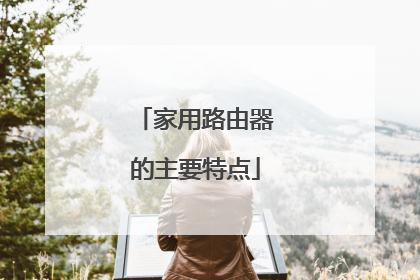 家用路由器的主要特点