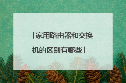 家用路由器和交换机的区别有哪些